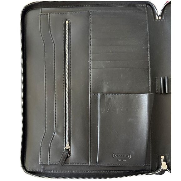 Vintage COACH Document Multi-Use Black Leather Portfolio - Picture 2 of 6